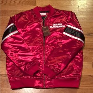 Chicago Blackhawks NHL Mitchell and ness  Satin Jacket size XL